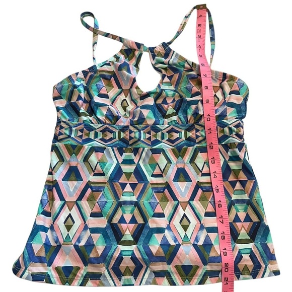 La Blanca Women's Riviera Keyhole Tankini Swim Top Size Multi Size 6 - Picture 8 of 11